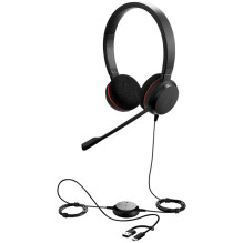 JABRA Evolve 20, stereo UC, USB C / A adapteris