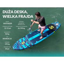 Pučiamas SUP Valas - SKATINGER Asiaticus 350x89x15 cm Maksimalus Naudotojo Svoris 190 kg Pučiamas SUP Valas - SKATINGER Asiaticus 350x89x15 cm Maksimalus Naudotojo Svoris 190 kg