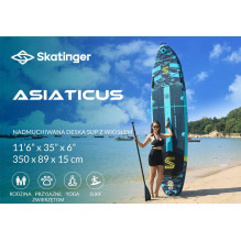 Inflatable SUP Line - SKATINGER Asiaticus 350x89x15 cm Maximum User Weight 190 kg Inflatable SUP Line - SKATINGER Asiaticus 350x89x15 cm Maximum User Weight 190 kg