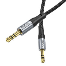Kabelis AUX lizdas 3,5 mm į 3,5 mm lizdą Hoco 1 m UPA26 juodas Kabelis AUX lizdas 3,5 mm į 3,5 mm lizdą Hoco 1 m UPA26 juodas