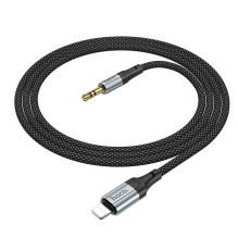 Cable AUX Lightning to Jack 3,5 mm Hoco 1 m UPA26 black Cable AUX Lightning to Jack 3,5 mm Hoco 1 m UPA26 black
