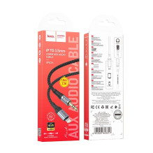 Kabelis AUX Lightning į 3,5 mm lizdą Hoco 1 m UPA26 juodas