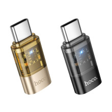 Adapteris USB C į Lightning Hoco UA36D, skaidrus, juodas Adapteris USB C į Lightning Hoco UA36D, skaidrus, juodas