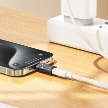 Adapteris USB C į Lightning Hoco UA36D, skaidrus, juodas Adapteris USB C į Lightning Hoco UA36D, skaidrus, juodas