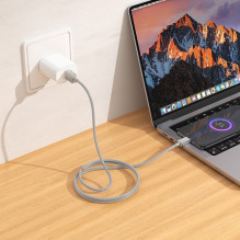 Laidas USB A į Micro USB Hoco 2,4A 1 m X107 pilkas Laidas USB A į Micro USB Hoco 2,4A 1 m X107 pilkas