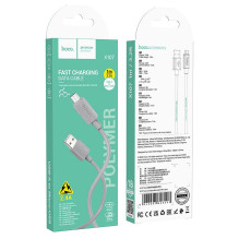 Laidas USB A į Micro USB Hoco 2,4A 1 m X107 pilkas Laidas USB A į Micro USB Hoco 2,4A 1 m X107 pilkas