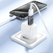 Adapter OTG USB C to USB A Hoco UA36B transparent black Adapter OTG USB C to USB A Hoco UA36B transparent black