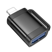 Adapteris OTG Lightning į USB A Hoco UA31A, juodas Adapteris OTG Lightning į USB A Hoco UA31A, juodas