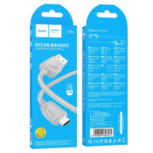 Laidas USB A į Micro USB Hoco 2,4A 1 m X113 pilkas Laidas USB A į Micro USB Hoco 2,4A 1 m X113 pilkas