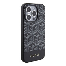 GUESS case for IPHONE 15 Pro compatible with MagSafe GUHMP15LHGCFSEK (GCUBE Stripes) black