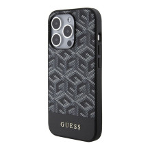 GUESS case for IPHONE 15 Pro compatible with MagSafe GUHMP15LHGCFSEK (GCUBE Stripes) black GUESS case for IPHONE 15 Pro compatible with MagSafe GUHMP15LHGCFSEK (GCUBE Stripes) black