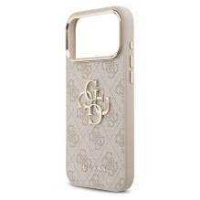 GUESS case for IPHONE 17 Pro Max GUHCP17X4GMGCPI (PU W / Big 4G Classic Logo) gold pink