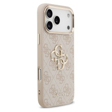 GUESS case for IPHONE 17 Pro Max GUHCP17X4GMGCPI (PU W / Big 4G Classic Logo) gold pink