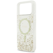 GUESS case for IPHONE 17 Pro Max compatible with MagSafe GUHMP17XRGRGED (Resin Bottom Glitter) gold GUESS case for IPHONE 17 Pro Max compatible with MagSafe GUHMP17XRGRGED (Resin Bottom Glitter) gold
