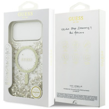 GUESS case for IPHONE 17 Pro Max compatible with MagSafe GUHMP17XRGRGED (Resin Bottom Glitter) gold GUESS case for IPHONE 17 Pro Max compatible with MagSafe GUHMP17XRGRGED (Resin Bottom Glitter) gold