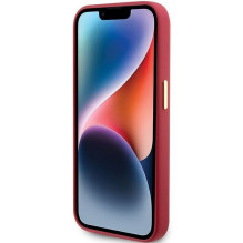 GUESS case for IPHONE 15 Pro GUHCP15LSMBSLM (Silicone Script Metal Logo &amp; Frame) magenta