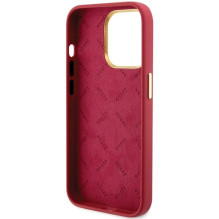 GUESS case for IPHONE 15 Pro GUHCP15LSMBSLM (Silicone Script Metal Logo &amp; Frame) magenta