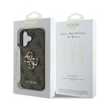 GUESS case for IPHONE 16 GUHCP16S4GMGBR (4G PU Big Logo) brown