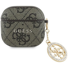 GUESS case for APPLE AirPods 4 GUA4P4E4CDW (PU 4G W / Strass Charm) brown