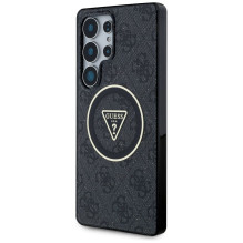 GUESS case for SAMSUNG S25 Ultra GUHMS25LHG4PRTGK (Magnetic IML Metal Glitter 4G Circle Triangle) black GUESS case for SAMSUNG S25 Ultra GUHMS25LHG4PRTGK (Magnetic IML Metal Glitter 4G Circle Triangle) black