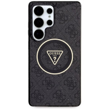 GUESS case for SAMSUNG S25 Ultra GUHMS25LHG4PRTGK (Magnetic IML Metal Glitter 4G Circle Triangle) black GUESS case for SAMSUNG S25 Ultra GUHMS25LHG4PRTGK (Magnetic IML Metal Glitter 4G Circle Triangle) black