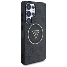 GUESS case for SAMSUNG S25 Ultra GUHMS25LHG4PRTGK (Magnetic IML Metal Glitter 4G Circle Triangle) black GUESS case for SAMSUNG S25 Ultra GUHMS25LHG4PRTGK (Magnetic IML Metal Glitter 4G Circle Triangle) black