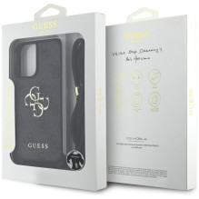 GUESS case for IPHONE 16 Plus GUHCP16MP4GMGCRK (CBDY PU 4G Big Logo W / Cord Strap) black