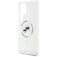 KARL LAGERFELD case for SAMSUNG S25 Ultra KLHMS25LHLSKCH (Magnetic IML Metal KC Heads) white