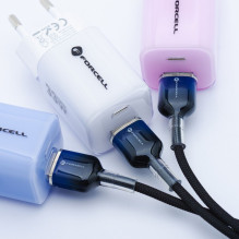 USB A tipo laidas su „Lightning“ jungtimi Forcell F-Energy 2,4A 12W gradientinis 1 m C353, juodas USB A tipo laidas su „Lightning“ jungtimi Forcell F-Energy 2,4A 12W gradientinis 1 m C353, juodas