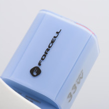 Telefono įkroviklis Forcell F-Energy GaN III Crystal Color USB C + USB A QC4.0 PD 33W + silikoninis laidas USB C į USB C Telefono įkroviklis Forcell F-Energy GaN III Crystal Color USB C + USB A QC4.0 PD 33W + silikoninis laidas USB C į USB C