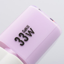 Telefono įkroviklis Forcell F-Energy GaN III Crystal Color USB C + USB A QC4.0 PD 33W + silikoninis laidas USB C į USB C Telefono įkroviklis Forcell F-Energy GaN III Crystal Color USB C + USB A QC4.0 PD 33W + silikoninis laidas USB C į USB C