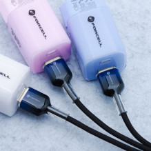 USB A į Micro USB laidas Forcell F-Energy QC3.0 2,4A 18W gradientas 1 m C351 juodas