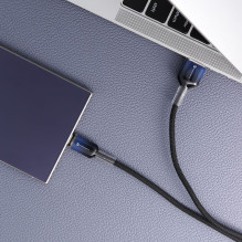 USB A į Micro USB laidas Forcell F-Energy QC3.0 2,4A 18W gradientas 1 m C351 juodas
