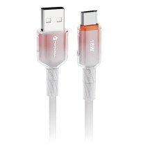 Cable USB A to Micro USB Forcell F-Energy QC3.0 2,4A 18W Gradient 1 m C351 white