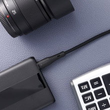 USB C laidas į USB C jungtį Forcell F-Energy QC4.0 PD 3A 60W silikoninis 1 m C344 juodas