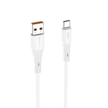 USB A į USB C laidas Forcell F-Energy QC4.0 3A 66W silikoninis 1 m C342 baltas