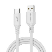 Cable USB A to USB C Forcell F-Energy QC4.0 3A 66W Silicone 1 m C342 white