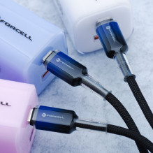 Cable USB C to USB C Forcell F-Energy QC4.0 PD 5A 100W Gradient 1 m C357 black Cable USB C to USB C Forcell F-Energy QC4.0 PD 5A 100W Gradient 1 m C357 black