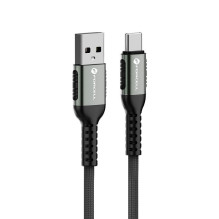 Cable USB A to USB C Forcell F-Energy QC4.0 3A 66W Cafule 0,5 m C256 black