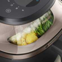 Philips NA543 / 00 fryer Single 7.2 L Stand-alone 2000 W Hot air fryer Black, Champagne
