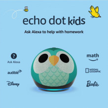 „Amazon Echo Dot 5 Kids“ ausinės, pelėdos spalvos „Amazon Echo Dot 5 Kids“ ausinės, pelėdos spalvos