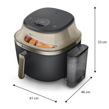 Namų ir virtuvės prietaisas - Philips NA543 / 00 7.2L Karšto oro keptuvė 2000W su 12 gaminimo programų Juoda / Šampano Namų ir virtuvės prietaisas - Philips NA543 / 00 7.2L Karšto oro keptuvė 2000W su 12 gaminimo programų Juoda / Šampano