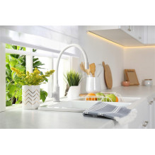 Kitchen mixer Invena Joga Plus BZ-32-P02-C, white