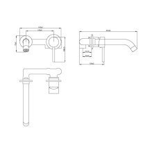 Washbasin faucet Invena Dafni BP-88-U04-A, black Washbasin faucet Invena Dafni BP-88-U04-A, black