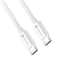 „Forcell“ USB-C į USB-C laidas „Forcell F-Energy QC4.0 PD 5A 100W 3 m C339 baltas