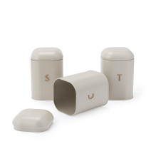 Salter BW13729OEU7 Pebble 3-Piece Canister Set Stone