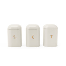 Salter BW13729OEU7 Pebble 3-Piece Canister Set Stone