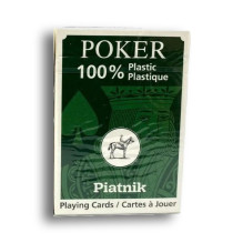 Playing cards - Piatnik 100% plastic poker cards 2 pcs. green and brown Playing cards - Piatnik 100% plastic poker cards 2 pcs. green and brown