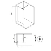 KERRIA PLUS SHOWER WALL. WHT / TRAN NERO90 KERRIA PLUS SHOWER WALL. WHT / TRAN NERO90