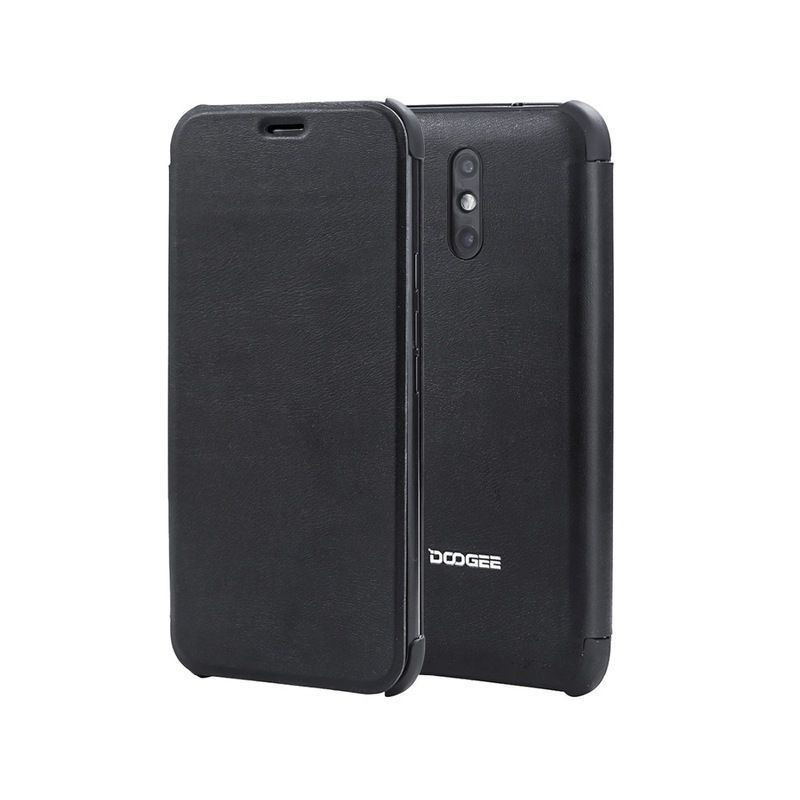 Doogee X10 Flip case + tempered glass
